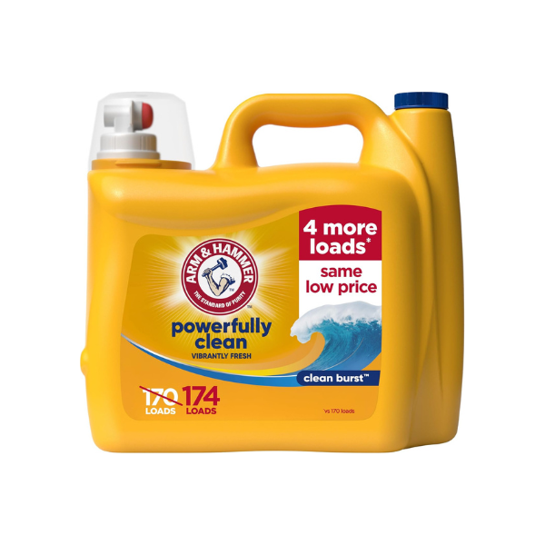 ARM & HAMMER Liquid Laundry Detergent, Clean Burst Scent, 174 Fl Oz