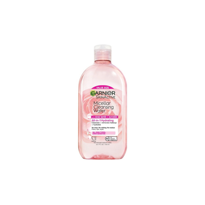 Garnier SkinActive Micellar Cleansing Water All in 1 Hydrating Rose Water Makeup Remover, Face Cleanser, 23.7 fl oz