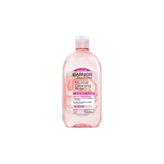 Garnier SkinActive Micellar Cleansing Water All in 1 Hydrating Rose Water Makeup Remover, Face Cleanser, 23.7 fl oz