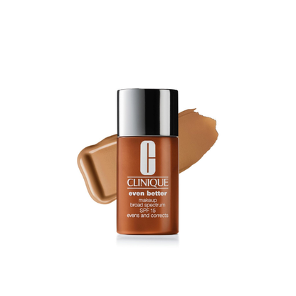 Clinique Even Better Makeup Liquid Foundation SPF 15 With Vitamin C For Dry + Oily Combination Skin Types | Medium Coverage + Natural Finish | Evens Skin Tone + Reduces Dark Spots