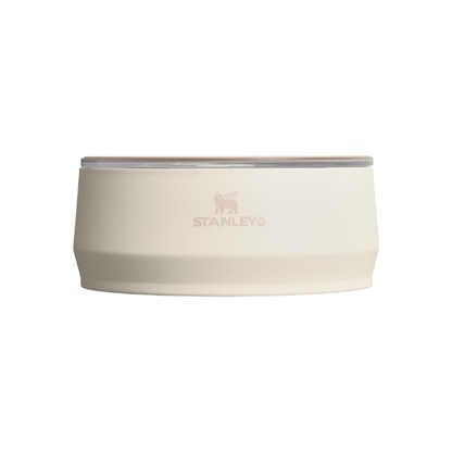 STANLEY Pet Bowl | 3-Cup (24 oz) Insulated Stainless Steel Dog & Cat Bowl | Splash-Resistant Lid | Dishwasher Safe | BPA-Free | Cream
