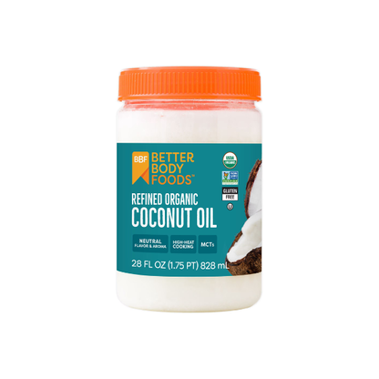 BetterBody Foods Organic Refined Coconut Oil, 28.0 fl oz