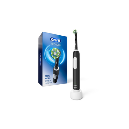 Oral‑B Toothbrush, Pro 1000 Rechargeable Electric Toothbrush, Black, 1 Brush Head, for Adults & Kids 3+
