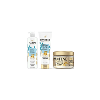 Pantene Pro-V Miracles Bundle - Bond Repair Shampoo, Conditioner, & Rescue Mask, 13.5 oz