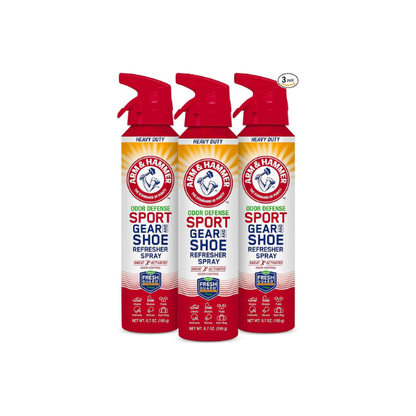 Arm & Hammer Odor Defense Sport Gear & Shoe Refresher Spray, 6.7 oz, 3 Pack