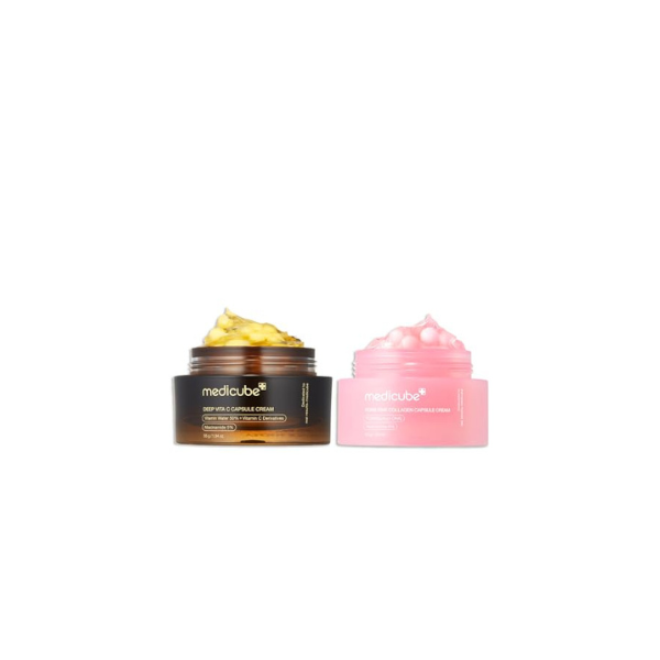 medicube Tone & Firm Moisturizer Duo - Deep Vitamin C & PDRN Capsule Cream