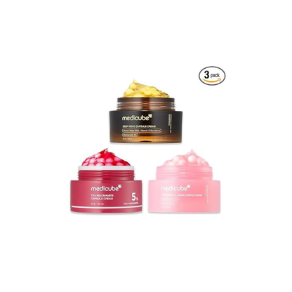 medicube Capsule Cream Trio - TXA, Deep Vitamin C, PDRN Capsule Cream