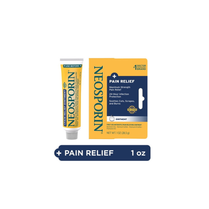 (3 pack) Neosporin + Pain Relief First Aid Ointment, 1 oz
