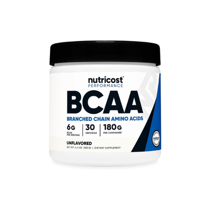 Nutricost BCAA Powder (Unflavored) 30 Servings, Optimal 2:1:1 Ratio