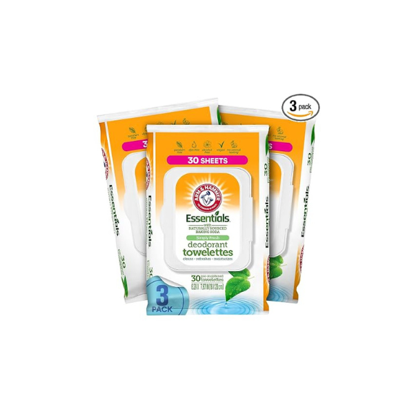Arm & Hammer Body and Face Wipes, 90 Deodorant Towelettes - Simply Fresh