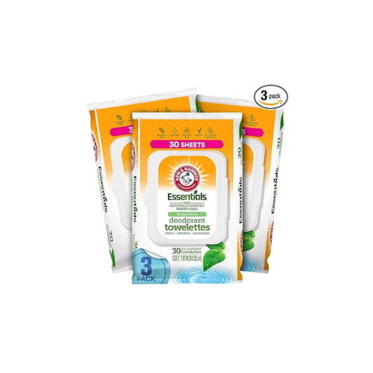 Arm & Hammer Body and Face Wipes, 90 Deodorant Towelettes - Simply Fresh