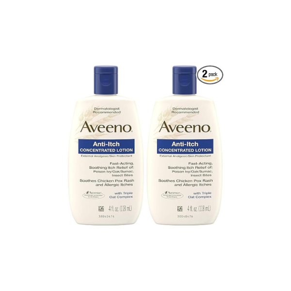 Aveeno, Anti-Itch Concentrated Lotion, 4 fl oz- Pack of 2