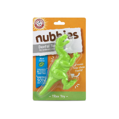 Arm & Hammer Nubbies T-Rex Dog Dental Chew Toy, Mint Flavor