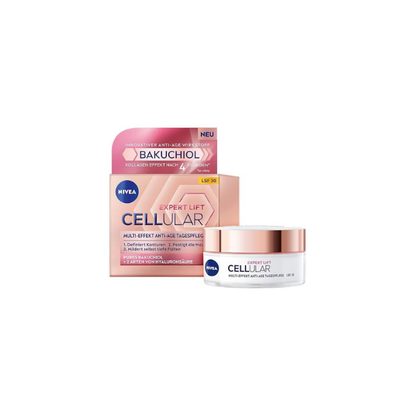 NIVEA Cellular Hyaluron Filler + Elasticity Day Cream – 50 ml Anti-Ageing Face Moisturiser with Hyaluronic Acid, Creatine, Collagen & Elastin Boost, Rejuvenating Formula for Smoother Skin