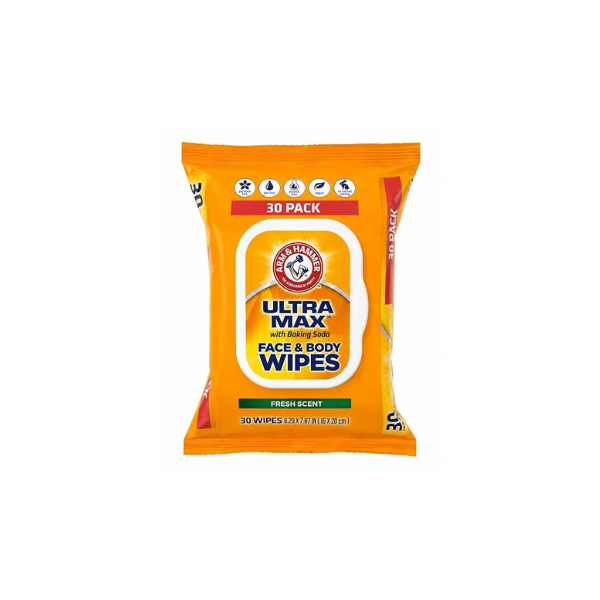 Man Wipes - Fresh Scent Mens Wipes - Ultra Max 30 Bathroom Wipes - Pack of 1 Wipes for Adults - Wipes Pack - Toilet Wipes