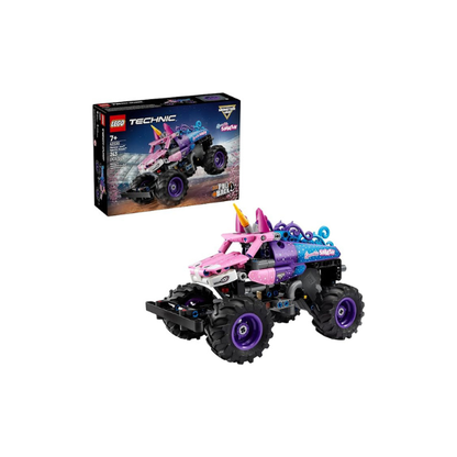 LEGO Technic Monster Jam Sparkle Smash Pull-Back Truck Toy for Boys & Girls - Monster Truck Building Toy W/Pull-Back Racing Action for Kids, Ages 7+ - Gift Idea for Birthdays - 42220