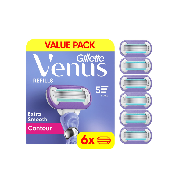 Venus Deluxe Smooth Swirl Women's Razor Blade Refills, 6 Ct