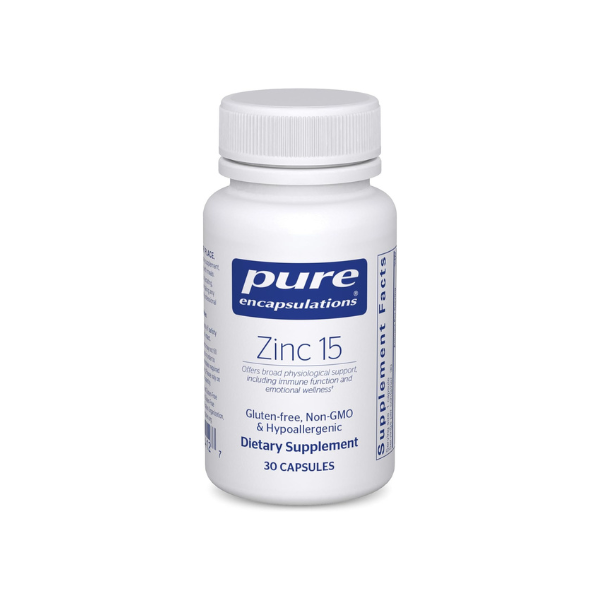 Pure Encapsulations Zinc 15 mg, 30 Capsules