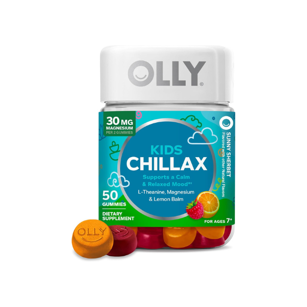 OLLY Kids Chillax, for a Calm and Relaxed Mood,* Magnesium - 50 Count