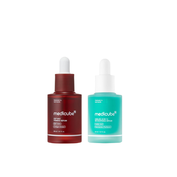 medicube Firm & Soothe Serum Duo, NAD Firming Serum & Azelaic Acid Soothing Serum, Korean Skincare