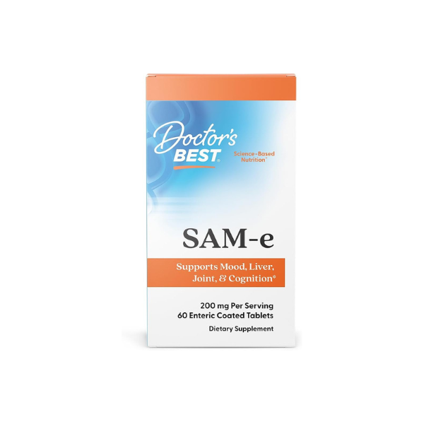Doctor's Best SAM-e Supplement for Men & Women, 60 Enteric Coated Tablets