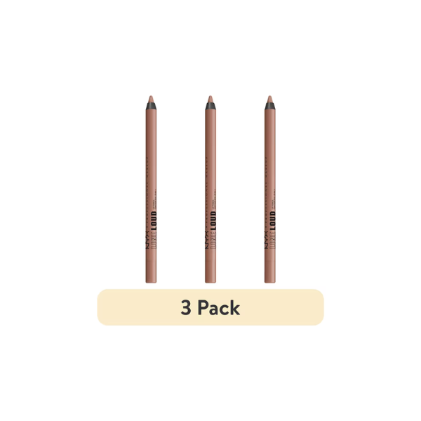 (3 pack) NYX Professional Makeup Line Loud Lip Liner, Longwear Matte Lip Pencil, Global Citizen