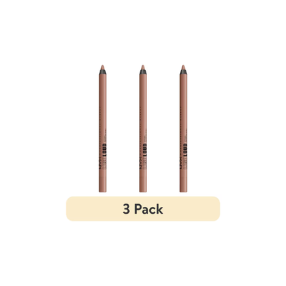 (3 pack) NYX Professional Makeup Line Loud Lip Liner, Longwear Matte Lip Pencil, Global Citizen