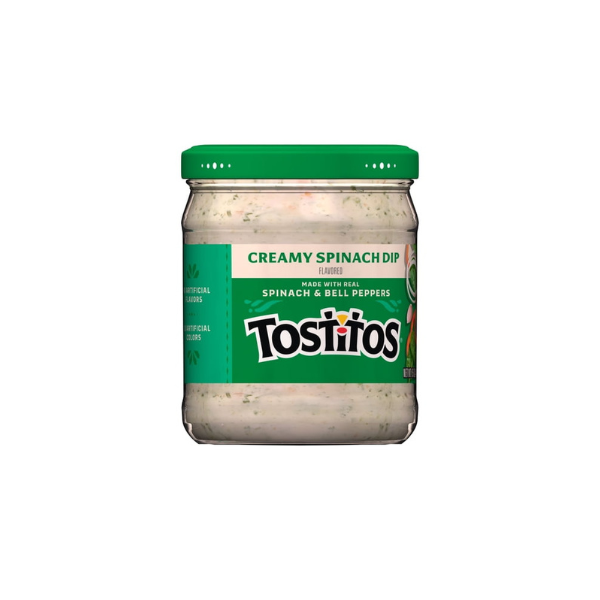 Tostitos Creamy Spinach Dip, No Artificial Colors or Flavors, 15 oz Jar