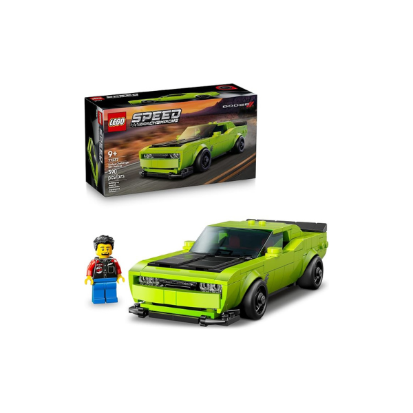 LEGO Speed Champions Dodge Challenger SRT Hellcat Sports Car Toy - Building Set for Learning, Play and Display - Kids Toy for Boys and Girls, Ages 9+ - Birthday Gift Idea for Race Car Fans - 77237