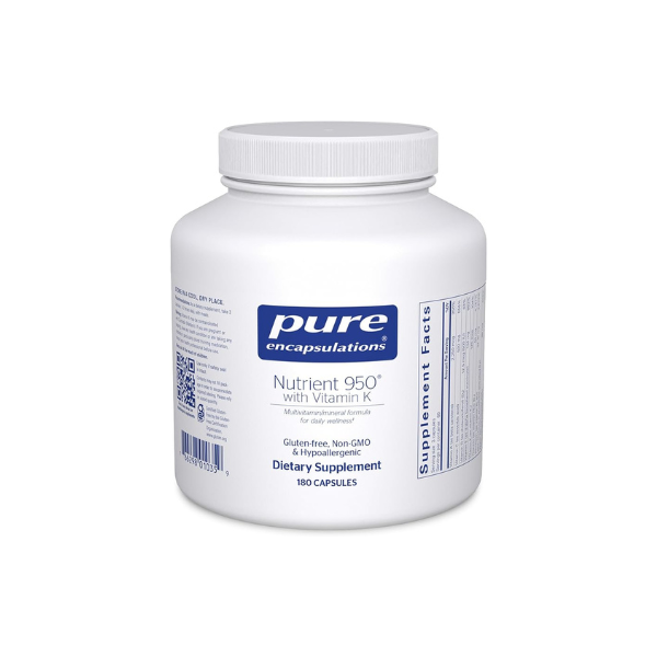 Pure Encapsulations Nutrient 950 with Vitamin K, 180 Capsules