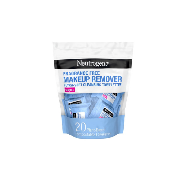 Neutrogena Makeup Remover Face Wipes, Single Facial Cleansing Wipes, 20 Count