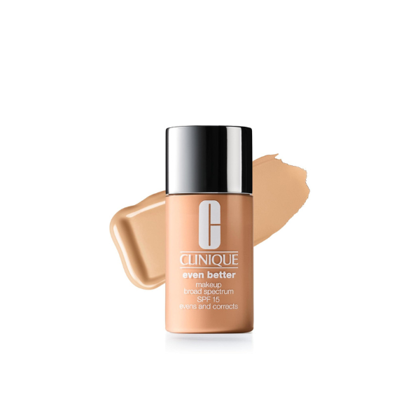 Clinique Even Better Makeup Liquid Foundation SPF 15 With Vitamin C For Dry + Oily Combination Skin Types | Medium Coverage + Natural Finish | Evens Skin Tone + Reduces Dark Spots