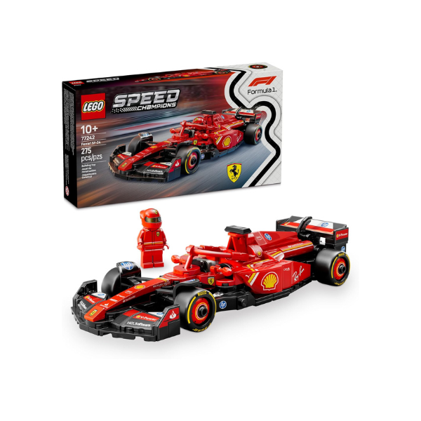 LEGO Speed Champions Ferrari SF-24 F1 Race Car Toys - Building Sets for Kids, Boys & Girls, Ages 10+ - Ferrari F1 Model Car Kits for Display or Play - Gift Ideas for Birthdays and Fans - 77242