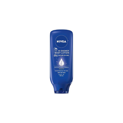 NIVEA Nourishing In Shower Lotion, 24-Hour Body Moisturizer, 13.5 FL OZ