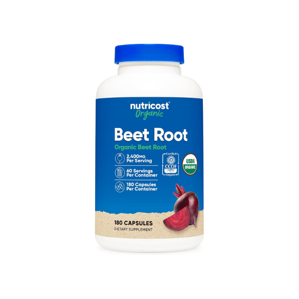 Nutricost Beet Root 2400mg, 180 Capsules, CCOF Certified Made with Organic
