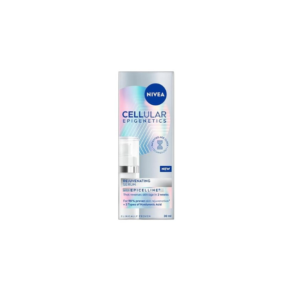NIVEA Cellular Epigenetics Rejuvenating Face Serum, Advanced Skin Renewal Formula with Epicelline and Multi-Hyaluronic Complex, Lightweight Daily Facial Serum for Hydration and Visible Firmness, 30 ml