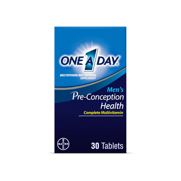 One A Day Men's Pre-Conception Health Multivitamin to Support Sperm Health, Supplement for Men with Vitamin C, Vitamin E, Selenium, Zinc, and Lycopene, 30 Count