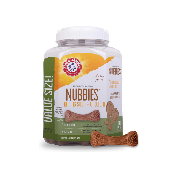Arm & Hammer, Dog Dental Chews, Nubbies, Chicken Flavor, 139 Ct, 6-Pack