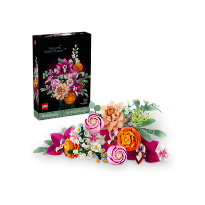 LEGO Botanicals Pretty Pink Flower Bouquet Building Set for Adults - Gifts for Birthdays - Artificial Flowers for Decor or Table Display - 10342