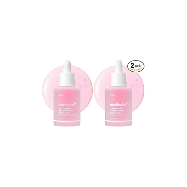 medicube PDRN Pink Peptide Serum with Salmon DNA 1.01 fl. Oz (Pack of 2)