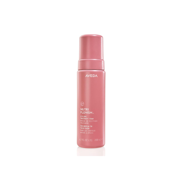 AVEDA Nutriplenish Styling Treatment Foam | Soft Hold Styling Foam for Medium to Thick Dry Hair | Hydrates and Nourishes | 94% Naturally Derived*, 6.7 Fl Oz