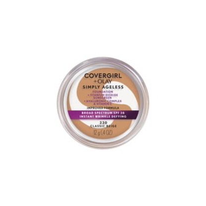 COVERGIRL + OLAY Simply Ageless Instant Wrinkle-Defying Foundation with SPF 28, Classic Beige, 0.44 oz