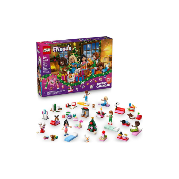 LEGO Friends Advent Calendar 2025 Building Toy - Holiday Countdown Set for Girls & Boys, Ages 6+ - 24 Buildable Surprises, 5 Minidolls & 5 Pets - Kids Gift Idea for Christmas - 42668