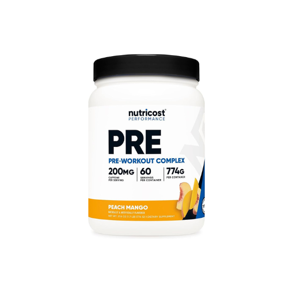 Nutricost Pre-Workout Complex Powder (Peach Mango) 60 Servings