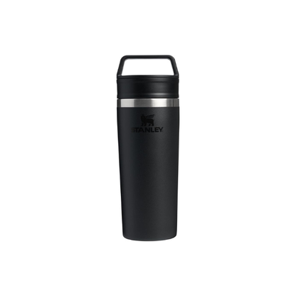 STANLEY Cafe To Go Travel Mug 16 oz | Leakproof Two-Part Drink Through Lid | Tumbler Cup for Coffee, Tea and Drinks | Insulated Stainless Steel Coffee Mug | BPA-Free | Black 2.0
