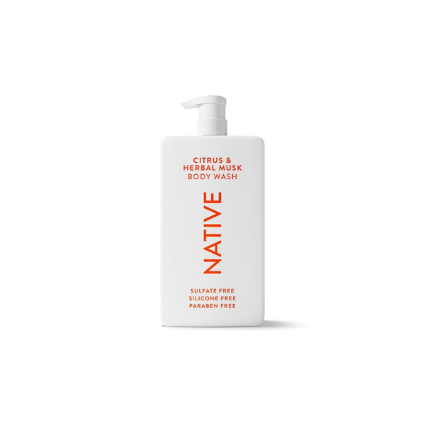 Native Body Wash for Women & Men, Sulfate Free, Naturally Derived Ingredients, Citrus & Herbal Musk, 36 fl oz
