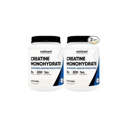 Nutricost Creatine Monohydrate Micronized Powder (1 KG) (Pack of 2)