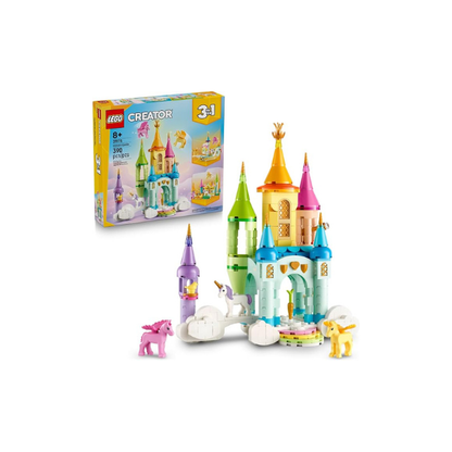 LEGO Creator 3 in 1 Unicorn Castle Building Toy for Kids - Unicorn Toy Trio for Girls & Boys, Ages 8+ - Build 3 Pretend Play Toys with 1 Set of Building Blocks - Gift Idea for Birthdays - 31175