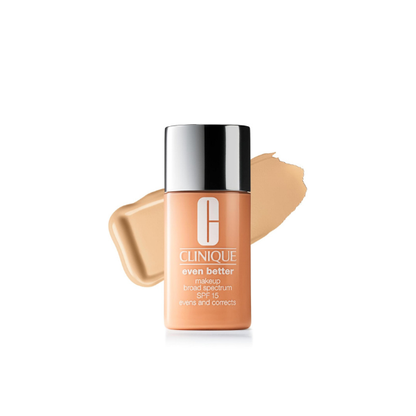 Clinique Even Better Makeup Liquid Foundation SPF 15 With Vitamin C For Dry + Oily Combination Skin Types | Medium Coverage + Natural Finish | Evens Skin Tone + Reduces Dark Spots