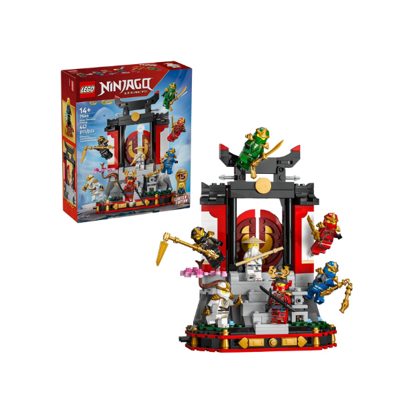 LEGO NINJAGO Ninja Character Display 15th Anniversary Building Toy for Kids, Ages 14+ - Ninja Playset W/Elemental Master of Lightning + 7 Minifigures - Gift Idea for Teen Boys & Girls - 71866